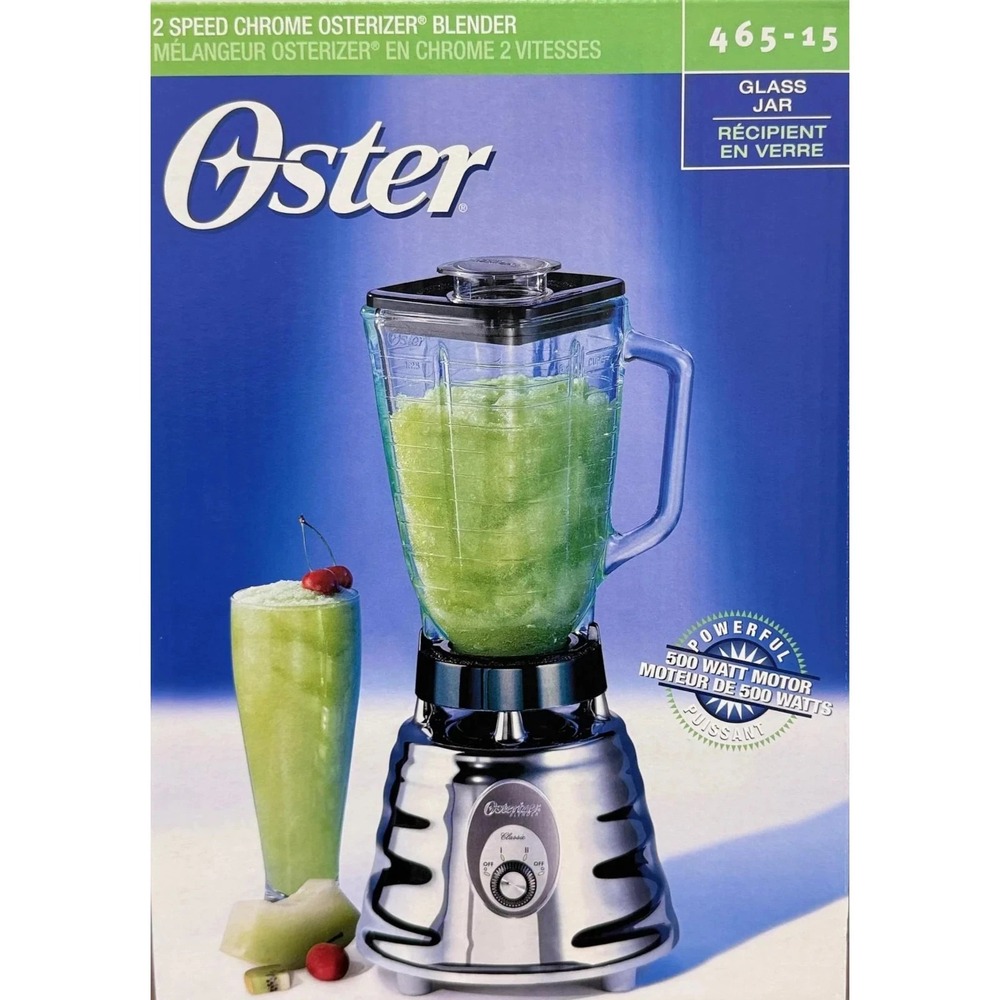 Oster 465-15 2-Speed 5-Cup 1.25L Chrome Osterizer Blender 500W NEW in BOX